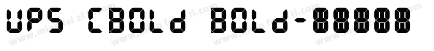 UPS CBold Bold字体转换